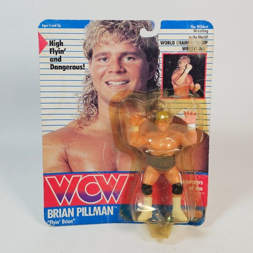 Vintage 1990 Galoob WCW Flyin Brian Pillman Action...
