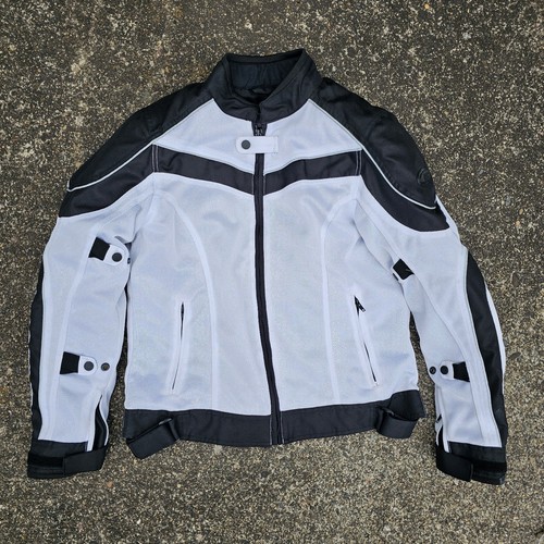 Blouson d'équitation moto femme Bilt rembourré maille armure blanc taille M