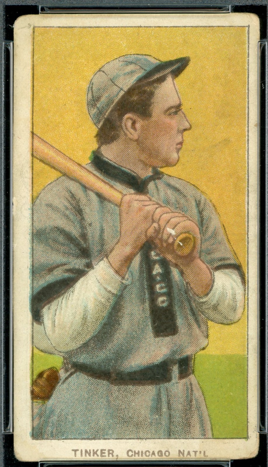 1909-11 T206 Joe Tinker - Bat On - PSA 2 - IMPOSSIBLE CYCLE 460 reverse - POP 5 view 2