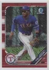 2019 Bowman Chrome Prospects Red Shimmer Refractor 4/10 Anderson Tejeda 11pj