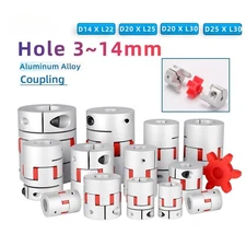 For 3D Printer Shaft Coupler Flexible Plum Coupling CNC Stepper Motor Jaw Spider