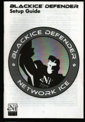 Network Ice 2000 BLACKICE Defender Setup & Quickstart Guide Windows 102021WEEB
