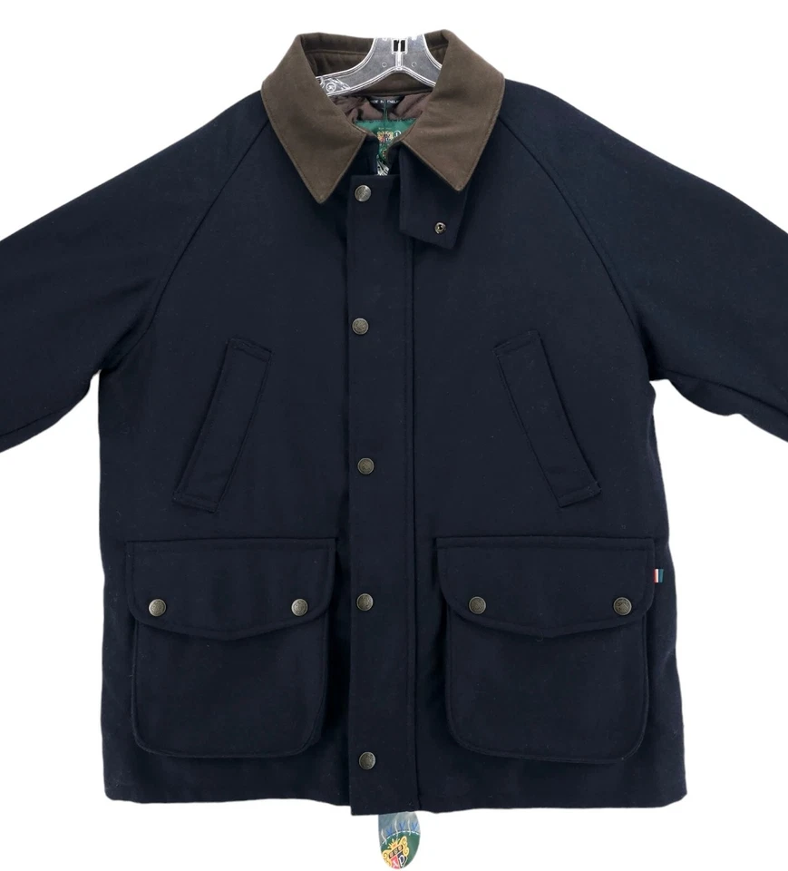 NWT ALAN PAINE Country Collection Navy Blue Wool Blend Hunting Jacket 2XL - Image 2 of 4