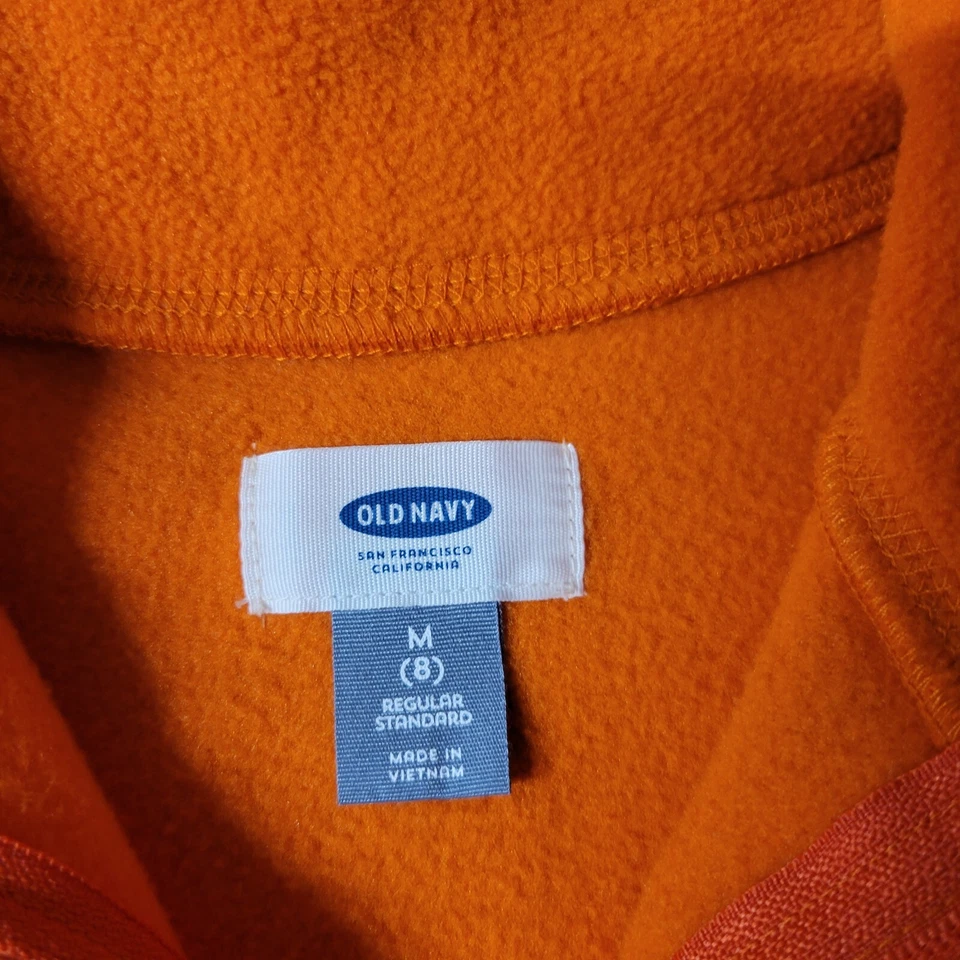 Old Navy Quarter Zip Pullover Boys Size M (8) Orange & Blue - Image 3 of 3
