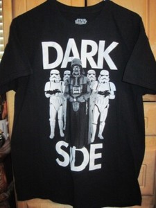 Star Wars Men's T Shirt with Darth Vader  &Stormtroopers Short Sleeve Size L EUC