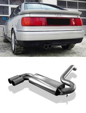 FOX Sportauspuff Edelstahl 2x76mm uneingerollt gerade für Audi S2 Typ 89