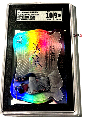 SGC9 2014 Bowman Platinum Cutting Edge Stars Miguel Cabrera #CEA-MC /25 POP1