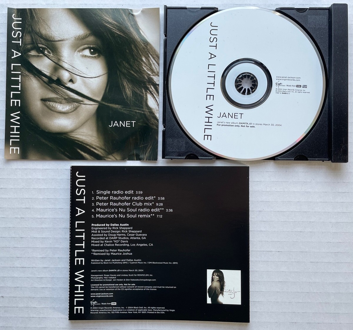 Janet Jackson 国内版 CD 9枚セット JANET JACKSON Just A Little While 2004 US PROMO Only REMIXES CD