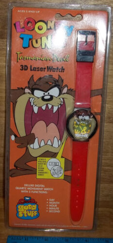 1993 Looney Tunes Tasmanian Devil 3D Laser Watch - New.........................f - Picture 1 of 4