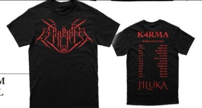 NEW Jiluka EU T-shirt Black x Red Size L Visual Rock | eBay