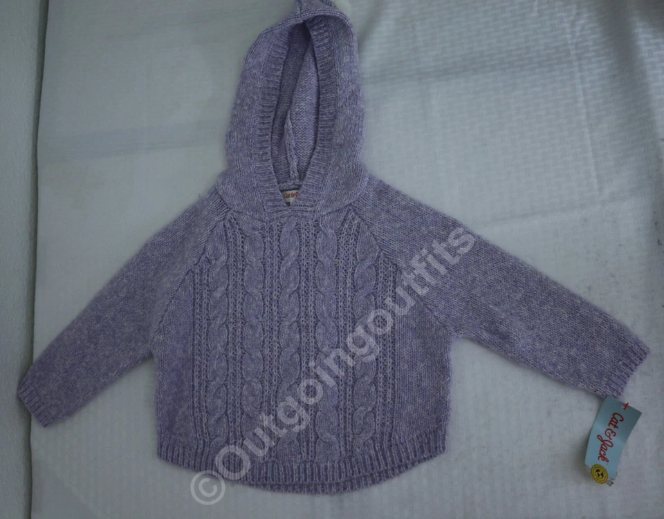NEU Cat & Jack Kleinkind Kapuzenpullover Pullover helllila Größe 2T/3T