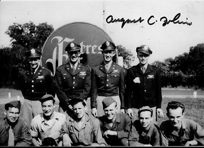 AUGUST BOLINO 388TH BOMB GROUP B-17 WOLF WAGON NAVIGATOR RARE SIGNED PHOTO