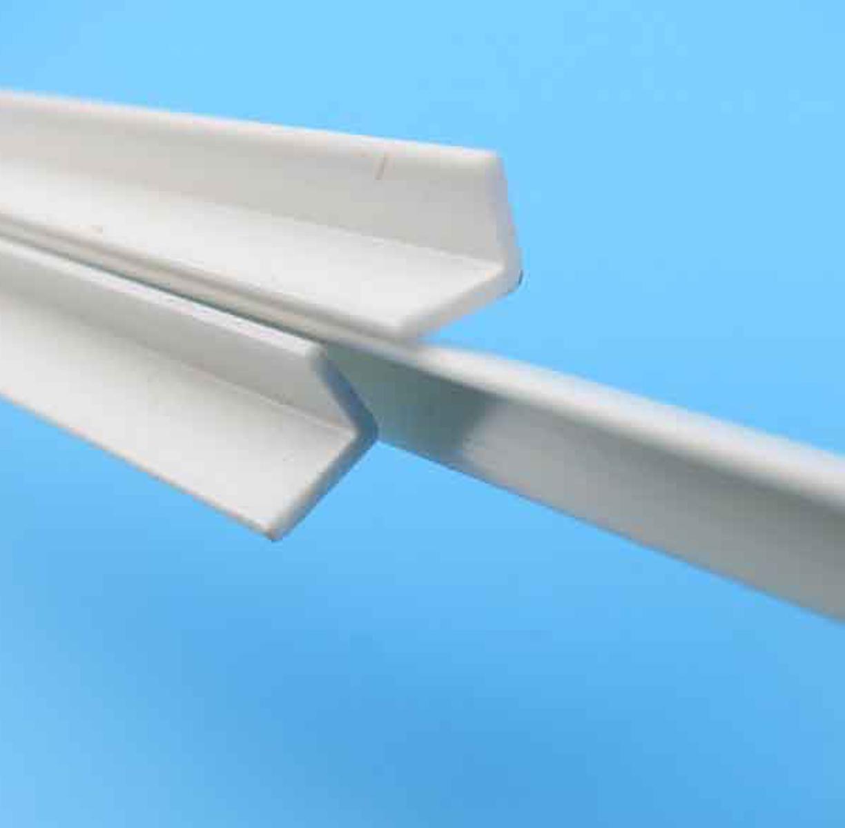 NJ STOCK  20pcs 4 x 4 x 250mm ABS Styrene Plastic L Shape Right Angle Bars White