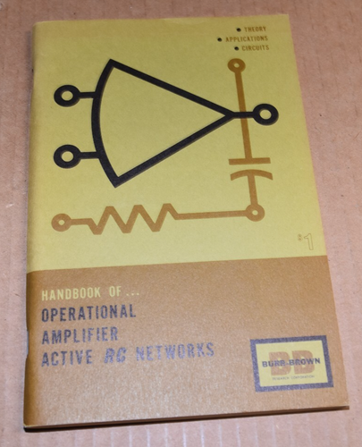 Handbuch Operationsverstärker Aktiv RC Netzwerke Buch Gratbraun 1966