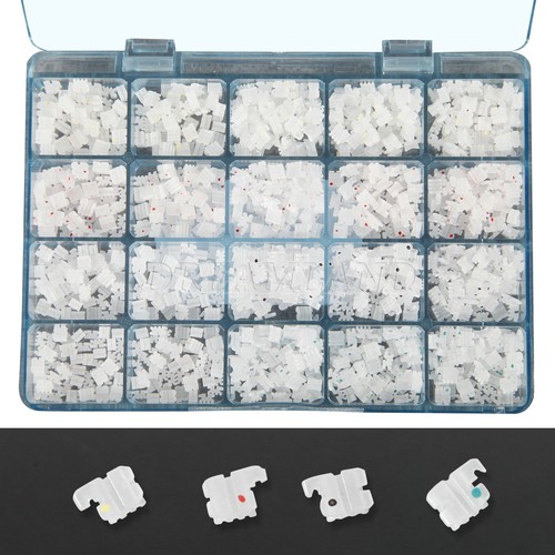 1000pcs/Pack Ceramic Braces Bracket 5*5 hooks 3 4 5 Orthodontic Roth.022 AQ-K - Picture 2 of 11