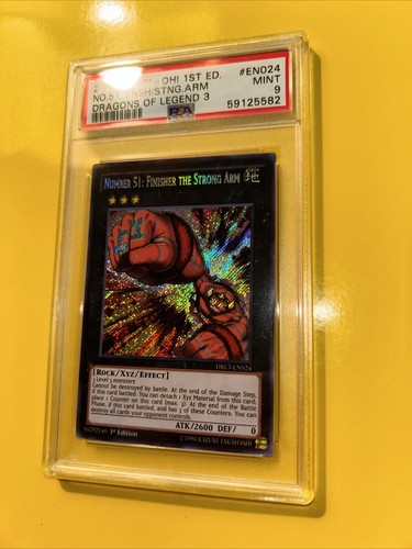 YuGiOh NO. 51: FINISHER THE STRONG ARM #DRL3-EN024🔥PSA 9 MT🔥1st ED-SECRET RARE - Picture 9 of 12