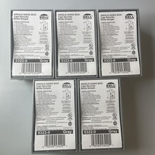  QTY 5 BELL 5322-0 WEATHERPROOF BOX SINGLE GANG BOX. NEW IN PACKAGE 