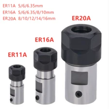 Motor Shaft Collet Chuck ER11 ER16 ER20 A 5-16mm Extension Rod Toolholder CNC
