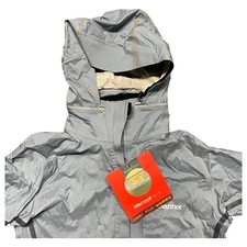 New MARMOT Ski Jacket Womens M Gray Blue Snow Winter DEFECT