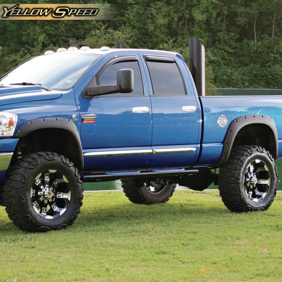 Fit For 02-08 Ram 1500 03-09 Ram 2500/3500 Pocket Rivet Style Fender Flares 4pcs - Image 2 of 4