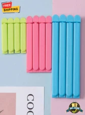 12pcs Mixed Color Plastic Bag Clips Food Sealing Clips for Kitchen Storage
