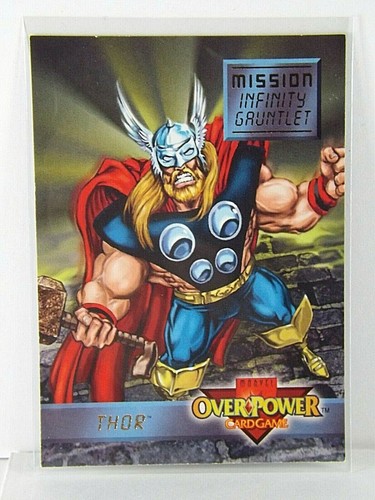 1995 MARVEL OVERPOWER Thor Mission Infinity Gauntlet Card Game Fleer Universe EBay