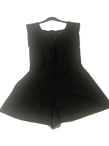Sportsgirl Size L / 14 Black Tailored Playsuit Rompers Shorts GUC Sleeveless - Picture 2 of 6