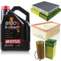 Mann Inspektionspaket 5L Motul 8100 X-Clean+ 5W-30 FüR Seat Ibiza Iii 1.9 Tdi