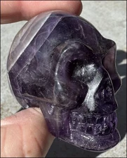 Deep Purple CHEVRON AMETHYST Crystal Skull - Divine Guidance, Meditation support