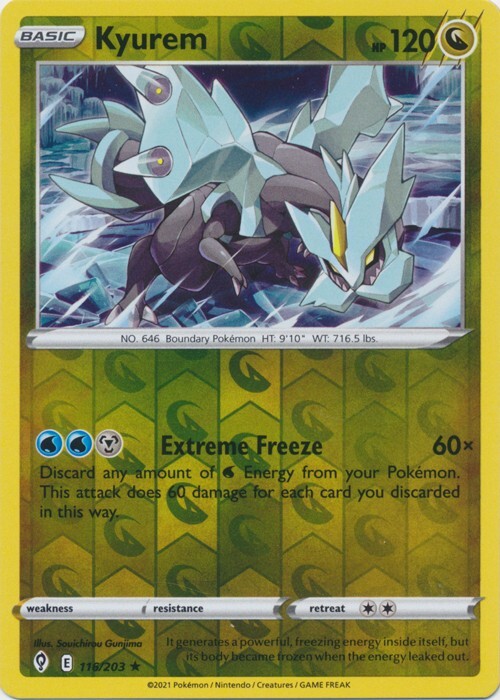 Reverse Holo Kyurem 116/203 Evolving Skies Rare Pokemon TCG eBay