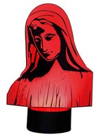 3D Led-Lampe Maria Farbwechsel Wohnlicht Nachttischlampe Tischleuchte Wohnlicht