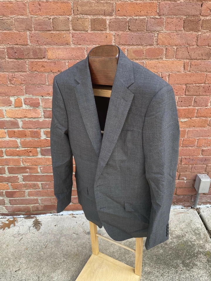 J. Abrigo deportivo Crew Ludlow Príncipe de Gales POW a cuadros ligero de lujo calce ajustado EE. UU. 40 Foto 2 de 4