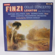Finzi Cello Concerto Lelghton Veris Gratia LP Handley Royal Philhar 1986 Chandos