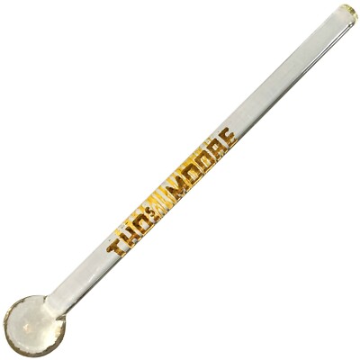 Thomas Moore Possum Hollow Glass Swizzle Stir Stick, rye whiskey (bourbon)