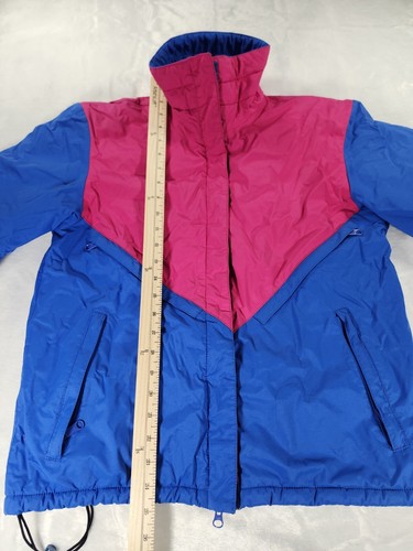 Vintage Helly Hansen Jacket Womens Medium Blue Pink Equipe Colorful Ski Winter - Picture 9 of 12