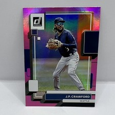 2022 Panini Donruss Baseball J.P. Crawford Base #137 Holo Pink Parallel Mariners