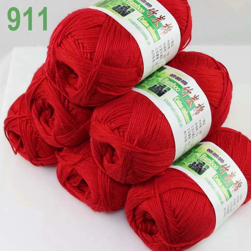 Sale Lot 6SkeinsX50g Soft Bamboo Cotton Baby Wrap Hand Knitting Crochet Yarn 911 - Image 3 of 4