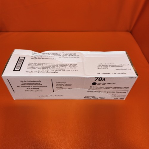 HP 78A LaserJet Pro Toner Ink Cartridge Color Black M1536 P1566 P1606 New Sealed - Zdjęcie 5 z 7