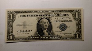 FR-1616* 1935-G Silver Certificate Blue Seal Uncirculated *Star* $1.00 Bill.****