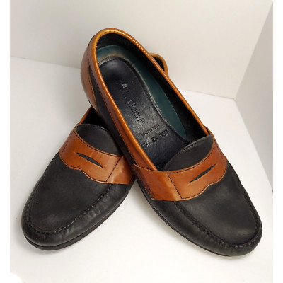 LL Bean Men\'s Brown Leather Slip On Moccasin Toe Loafers Shoes Size 10 D  Excell L.L. Bean Camp Moc Brown Leather Boat Shoe Moccasin Mens US  main image 4