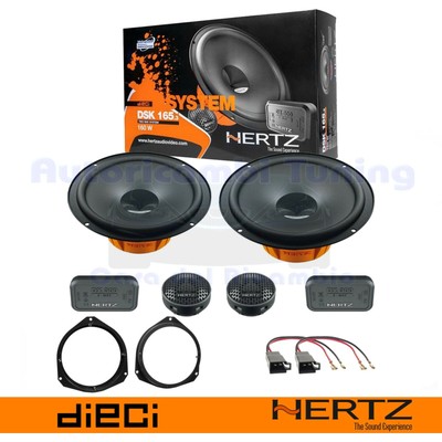 Hertz DCX 165.3 Lautsprecher Einbauset Für Fiat Grande Punto (199) – 16,5 Cm 2-Wege Koax, 240 Watt, Für Vordere Türen