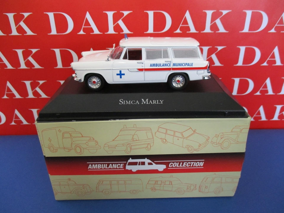 Die cast 1/43 Modellino Auto Ambulanza Ambulance Simca Marly by Atlas - Immagine 4 di 4