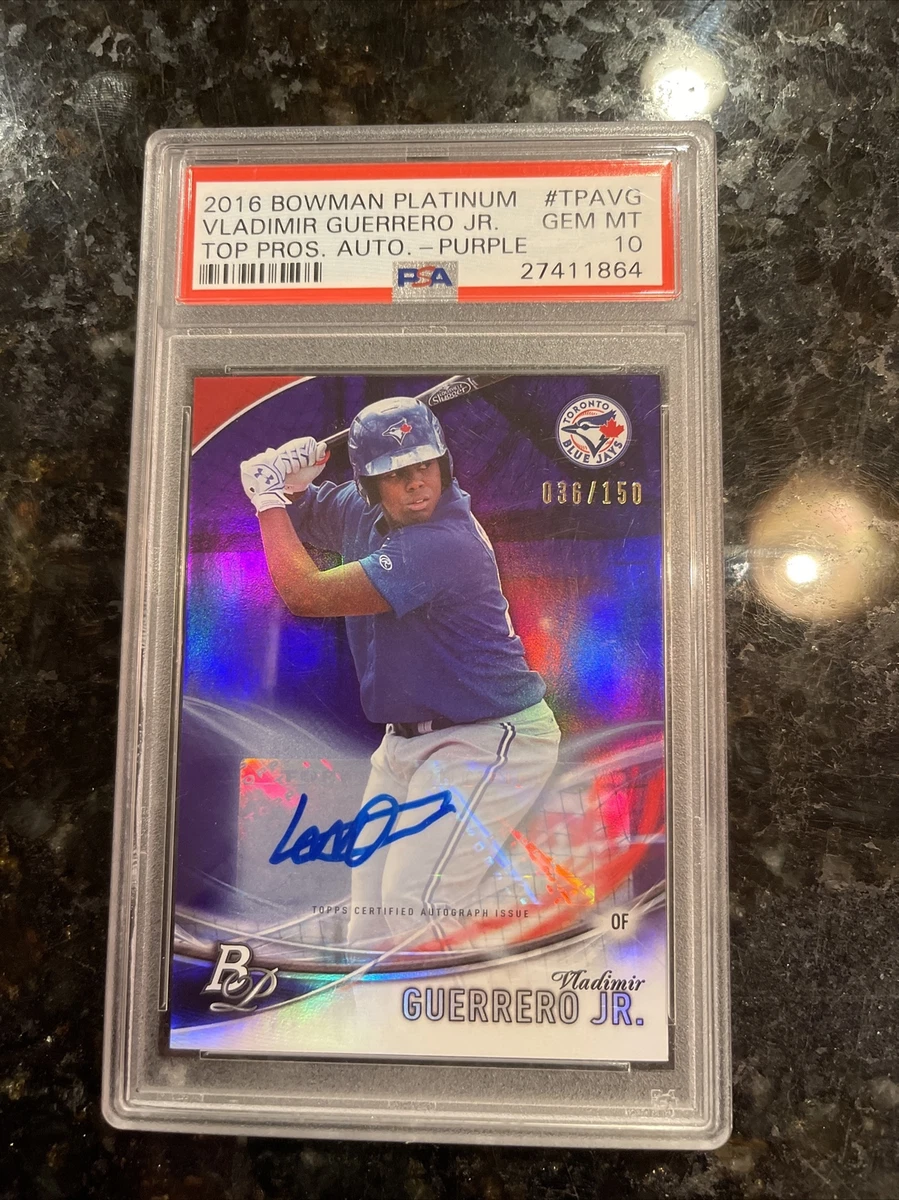 2016 Bowman Platinum Topps Prospects Autograph Vladimir Guerrero Jr. PSA 10 Auto