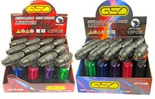 Jet Flame Torch Lighter Multi Purpose Gas Refillable Transparent Utility Lighter