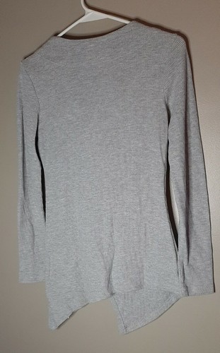 marc new york Gray Thermal Long Sleeve Collared Sz Small Top Cute! - Picture 6 of 8