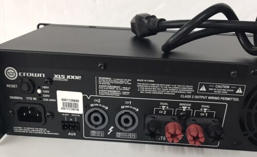 Amplificador de potencia Crown XLS 1002 DriveCore 2 canales 350 W Home Theater DJ PA - Imagen 8 de 9