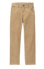 NWT Gymboree Boys Khaki Classic Straight Corduroy Pants Light Brown Size 10