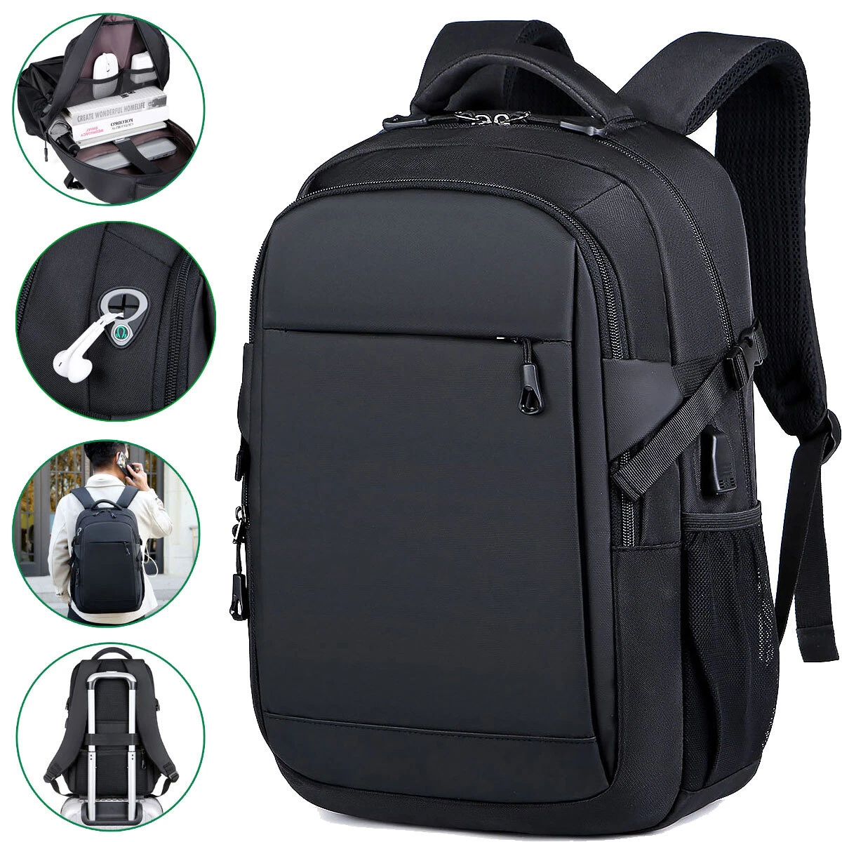 Men Laptop Backpack Large Rucksack Business Travel School Bag With USB Port
Opens in a new window or