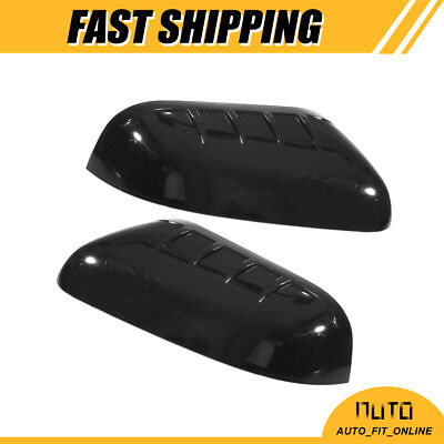Gloss Black Car Top Half Mirror Cover TWO Custom for Ford Explorer 2011-2015