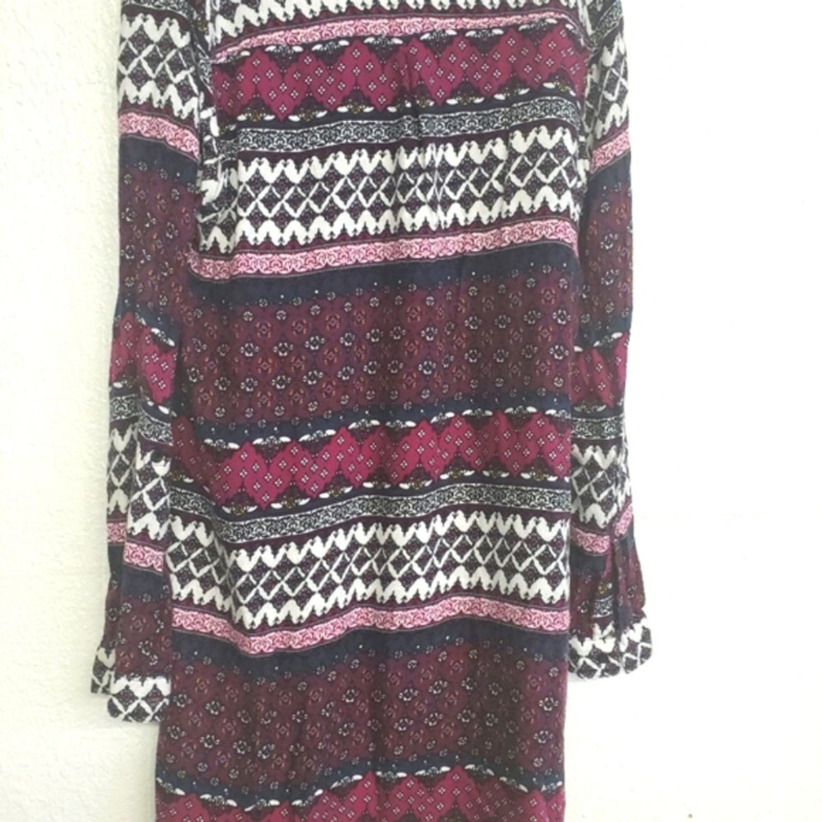 H&M Divided Button-Down Tunic Patterned Blouse Si… - image 9